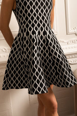 Alira Dalga Desenli Şık Mini Elbise