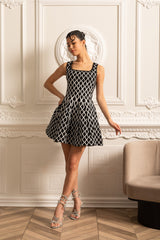 Alira Dalga Desenli Şık Mini Elbise