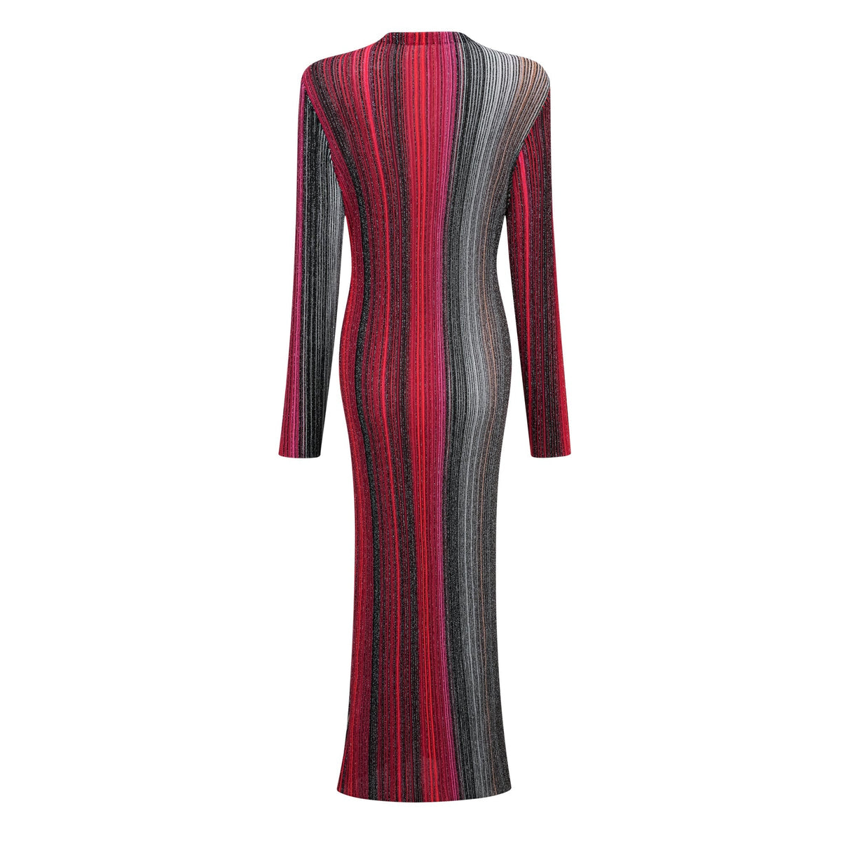 Serelith  Kırmızı Metalik Örgü Uzun Hırka