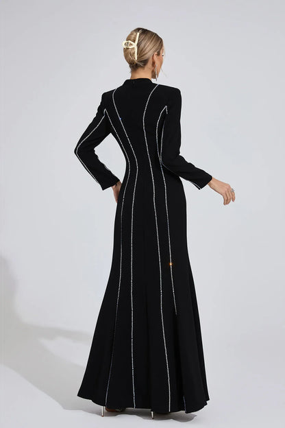 Calivra Siyah Elmas Maxi Elbise