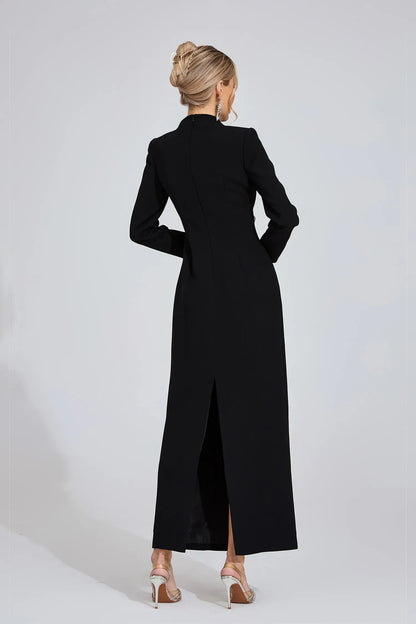 Noctira Siyah Elmas Maxi Elbise