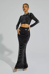 Simona Siyah Sıcak Elmas Baskı Seti