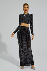 Simona Siyah Sıcak Elmas Baskı Seti