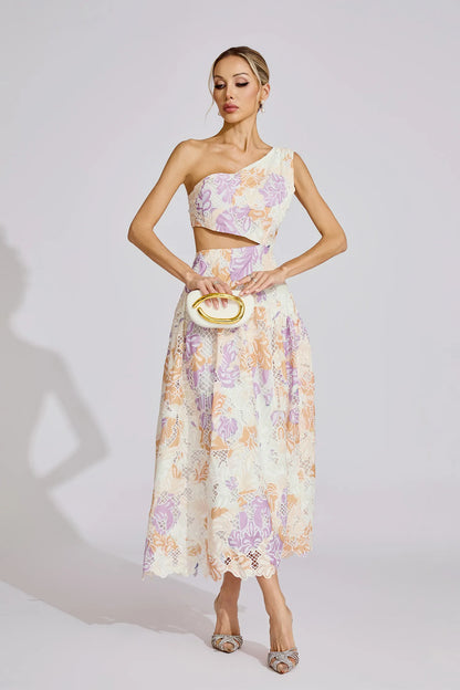 Taislyn Sarı Off-Shoulder Maxi Elbise