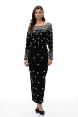 Denise Black Tamamen Süslemeli Bluz ve Etek Takımı