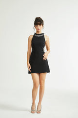 Patricia Kristal Süslü Mini Elbise